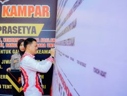 Forkopimda Kampar Lakukan Deklarasi Tertib Berlalu Lintas Wujud Pemilu Damai 