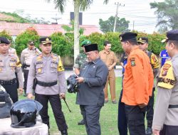 Cuaca Semakin Panas, Pemda Kampar Gelar Apel Siaga Karhutla di Mapolres Kampar