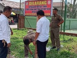 Tegakkan Perda No.8 Tahun 2017, Satpol PP Kampar Pasang Papan Peringatan Berjualan Diatas Trotoar
