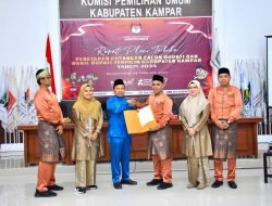 KPU Kampar Resmi Tetapkan Bupati dan Wakil Bupati Kampar