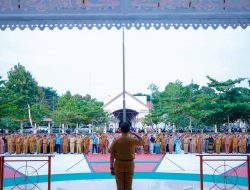 Setelah Resmi Dilantik, Bupati Ahmad Yuzar Pimpin Apel Gabungan Perdana