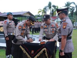 Kapolres Kampar Pimpin Sertijab Kasat Reskrim, Kasat Lantas, Kapolsek Siak Hulu dan Tambang 