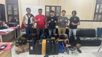 Polres Kampar Berhasil Bekuk Komplotan Spesialis Pencurian Tower di 10 TKP dan Ungkap 9 LP, 7 Baterai Litium Disita!