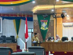 Bupati Kampar Didampingi Wakil Bupati, Hadiri Rapat Paripurna terkait Pengesahan 6 Ranperda