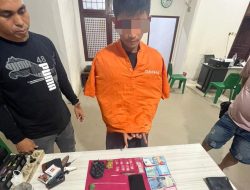 Pengedar Narkoba Diringkus Polsek Tambang, Sita 8 Paket Sabu-sabu