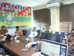 Pemda Kampar bersama TPID Ikuti Rakor Pengendalian Inflasi Daerah Secara Virtual