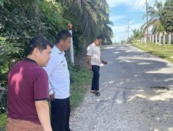 Bupati Kampar Tinjau Box Culvert Jalan Penghubung Kampar Kiri dan Kampar Kiri Hulu