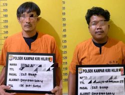 Polsek Kampar Kiri Hilir Tangkap Dua Pelaku Pengeroyokan, 1 Kabur