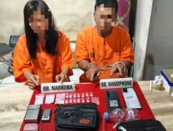 Sepasang Kekasih Pengedar Narkoba Diringkus Polres Kampar di Tapung