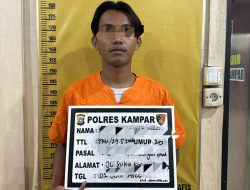Cabuli Anak Dibawah Umur Sebanyak 5 Kali, Polres Kampar Berhasil Tangkap Pemuda Terduga Pelaku