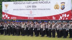 Wakapolda Riau Pimpin Upacara Hari Lahir Pancasila