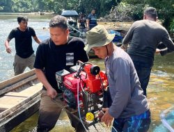 Polsek Kampar Kiri Operasi PETI, Temukan 3 Rakitan Tambang Emas di Sungai Subayang