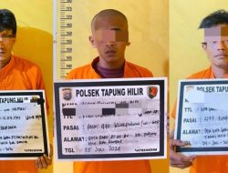 Polsek Tapung Hilir Tangkap Tiga Pelaku Pencurian Kandang Ayam