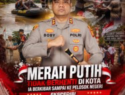 Meriahkan HUT RI ke-81, Polres Kampar Gelar Ekspedisi Merah Putih Presisi di Tanjung Belit Selatan