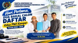 Hari Pertama Pendaftaran, Dua Bakal Calon Ketua PWI Kampar Serahkan Berkas